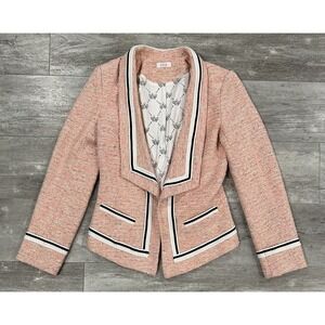 IIJIN Tweed Pink Long Sleeve Front Clasp Jacket/Blazer Womens Size 0 Mint Cond